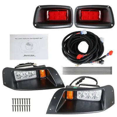 For EZGO TXT Golf Cart Gas&Electric 12V LED Headlight & Tail Light Kit W/ Wire • $70.76