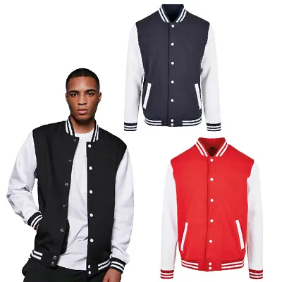 Cotton Addict Mens Basic College Buttoned Sports Jacket • £30.08