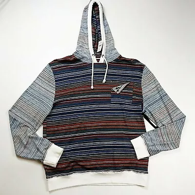 A.Tiziano Mens 100%authentic LS Hoodie Multicolor Stripes Halston Copper 1of1 • $111