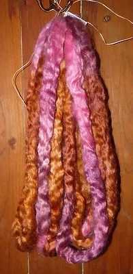 Motomo Gallery / Hand Dyed Yearling Mohair Top / 7.8 Ozs. / Breathing Roses • $31.20