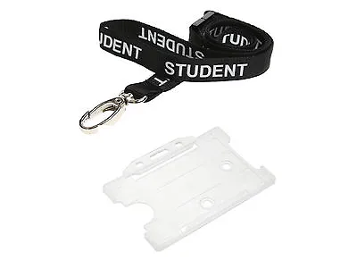 £7.99 • Buy STUDENT Neck Strap Lanyard AND ID Card Pass Badge Holder & Safety Breakaway Lot