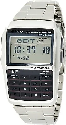 UNUSED CASIO Watch DATABANK SILVER DBC32D-1A Japan Import F/S • £84.09