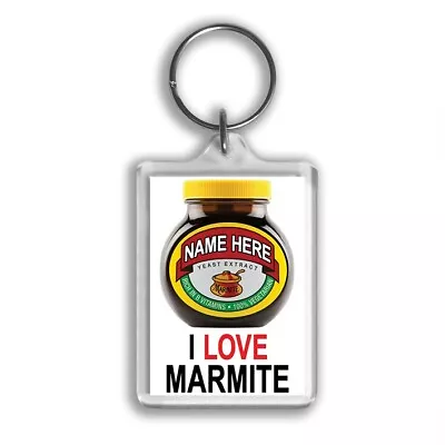I Love Marmite Personalised Keyring / Bag Tag - Food - Gift • £3.99