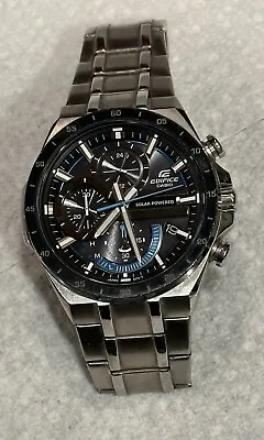 Casio Edifice EQS-920 Solar Chronograph Date Stainless Steel Men's Quartz Watch • $85.50