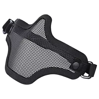 $9.58 • Buy Protective Tactical Airsoft Mask Striker Steel Metal Mesh Lower Half Face Mask
