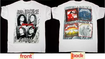 Metallica And All Justice White T-Shirt Band Size New S-5xl Tee Kill 1981 • $7.99