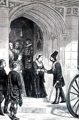 Shah Of PERSIA And QUEEN VICTORIA 1873 IRAN GREAT BRITAIN Matted Engraving Print • $32