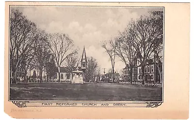 Hackensack New Jersey~First Reformed Church & Green~Vintage NJ Postcard • $6.79