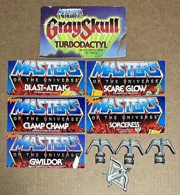 Vintage Masters Of The Universe Eternia Parts & Figure Card Back Lot Scare Glow • $75