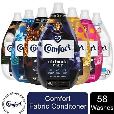 6xof870ml Comfort Ultimate Care Ultra-Concentrated Liquid Fabric Conditioner 58W • £29.49