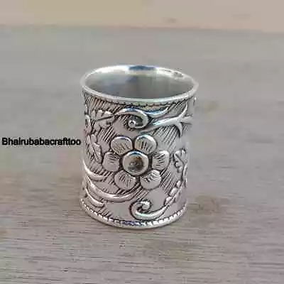 Solid 925 Sterling Silver Ring Handmade Ring Wide Band Ring Meditation Ring • $7.99