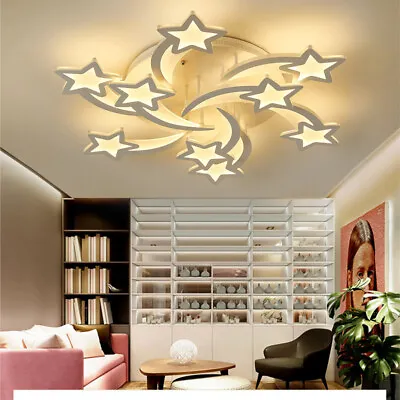 Large LED Ceiling Light Star Shape 3/5/9 Head Chandelier Ceiling Lamp Home Decor • £45.95