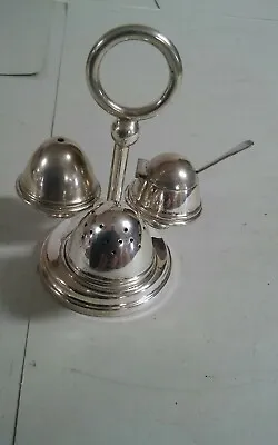 Vintage EPNS England Silver Salt Pepper Celler Sugar Spoon Server • $32.99