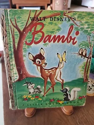  Walt Disneys Little Golden Book Bambi. 1948 J Vintage  • $4.99