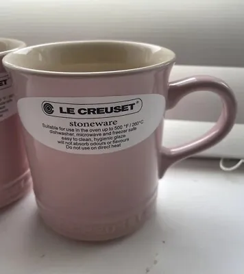 Le Creuset  Mug Stoneware 1x400ml Tea/Coffee Mug/Cup New Pink/Chiffon Pink… • £18.50