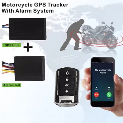 Motorcycle GSM GPS Tracking Alarm Keyless Entry System Fence Overspeed Tracker • $78.75