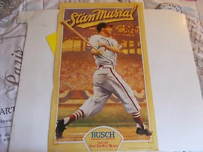 Stan Musial Busch Beer Poster 23x14 Saint Louis Cardinals • $14.99