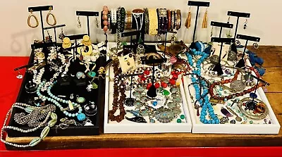 Gemstone Jewelry Lot-Sterling Silver & Not-From Estate To Eclectic All Unsorted • $157.50