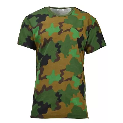 Original Dutch Army Woodland Camo Shirt T-shirt Military Surplus Jungle New • £22.05