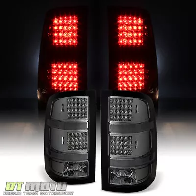 Smoke 2007-2013 GMC Sierra 1500 2500HD 3500HD LED Tail Lights Brake Lampss 07-13 • $128.99