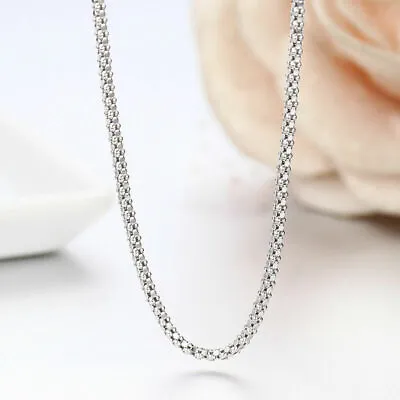 1.8MM Solid 925 Sterling Silver Italian POPCORN CHAIN Necklace Italy 925 Stamped • $10.99