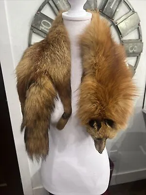 Vintage  Fox Fur Stole Real Fur Wrap Scarf  Whole Fox Pelt REALLY NICE! • $29