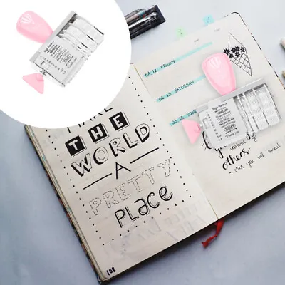  Pink Plastic Seal DIY Planner Stamp Date Stamper Self Inking • £6.58