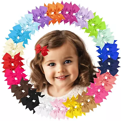 Baby Hair Clips 42PCS 2  Fully Lined Hair Bows For Girls Toddler Hair  • $9.99