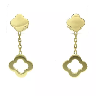 Auth VanCleef & Arpels Byzantine Alhambra - 18K Yellow Gold BL103571 Earrings • $2789