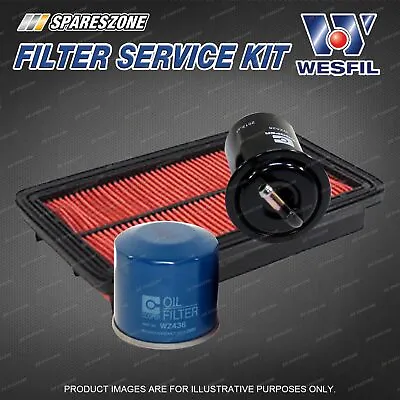 Wesfil Oil Air Fuel Filter Service Kit For Mazda 626 GF 2.0L 07/97-08/02 • $71.99