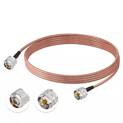 N Type Male To UHF PL-259 Male Adapter RG142 Low Loss Coaxial Pigtail Cable 1.8m • £18.76