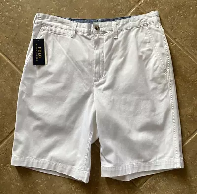 Polo Ralph Lauren Shorts Men's Size 30 White W/ Navy Pony Relaxed Fit 10  NWT • $29.66