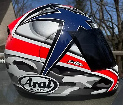 Rare Arai Nicky Hayden RX-7 Corsair Laguna Seca Motorcycle Full Face Helmet XL • $495