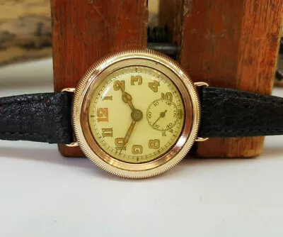 £2859 • Buy Very Rare Solid 9k Gold Eberhard&co., Hermetic Dustproof Manual Wind Watch/h082