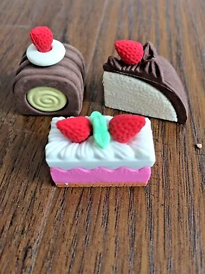 IWAKO Novelty Japanese Dessert/cake Erasers- New+ Unblemished • £4