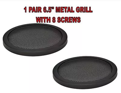 1pair 6.5 Inch Car Speaker Woofer Steel Mesh Grill W/ Speed Clips  Screws Gt-6.5 • $19.95