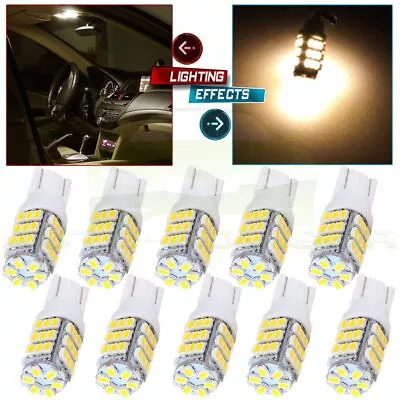 20pcs 42-3528-SMD LED License Plate Lights Bulbs T10 194 4500K Warm White • $13.31