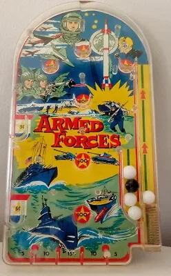Vintage Game Armed Forces Tabletop Handheld Pinball 1963 USA Military  • $12.49