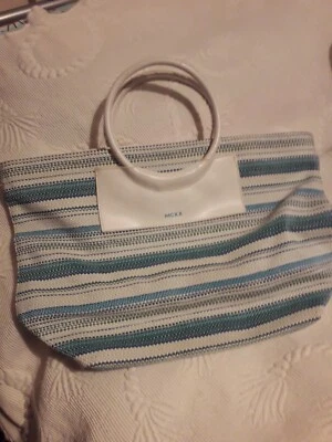 £3.40 • Buy Ladies Smallish Beach Bag Blues And White Make Mexx
