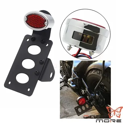 $28.09 • Buy Motorcycle Side Mount License Plate Tail Light Universal For Night Rod Special