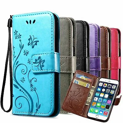 Mobile Phone Cover Protective Case Flip Card Compartment Wallet Bumper Flowers • $32.36
