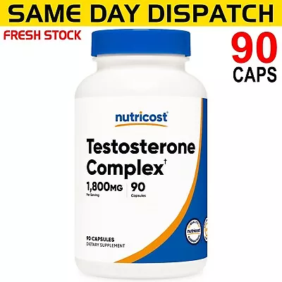 Nutricost Testosteron Booster 1800mg Tribulus | Tongkat | Long JACK | ZMA 90 Cap • $39.95