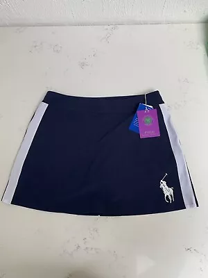 Ralph Lauren Wimbledon Navy Stretch Skort New With Tags Size XXS • £30