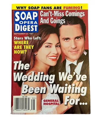 SOAP OPERA DIGEST September 23 1997 Vanessa Marcil Maurice Benard Peter Bergman • $29