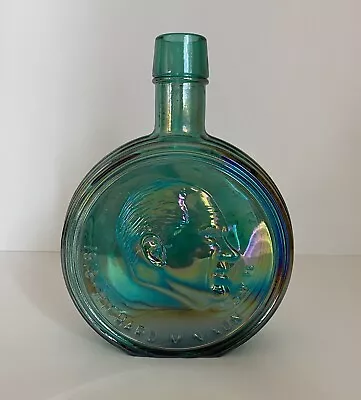 Wheaton Glass Richard M. Nixon 1st Edition Green Carnival Glass Bottle • $12