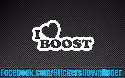 I Love Boost Funny JDM Drift Turbo Stance Decal Sticker Car Window WRX GTR Ute • $5