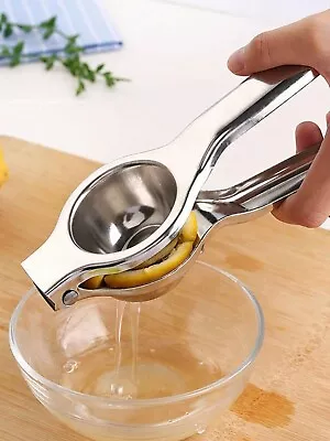 Lemon Squeezer Juicer Manual Hand Press Fresh Juice Extractor Stainless Steel • £4.99