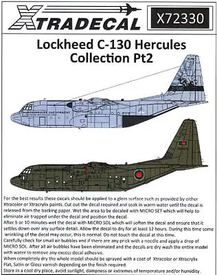 Xtra Decals 1/72 LOCKHEED C-130 HERCULES Part 2 • $14.99