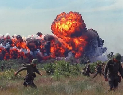 U.S. Jet Dropping A Napalm Strike 8x10 Vietnam War Photo 87 • $7.43