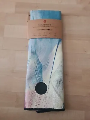 Manduka YOGITOES + Repreve Skidless Yoga Pilates Mat Towel Multicolor 24x71  NWT • $60